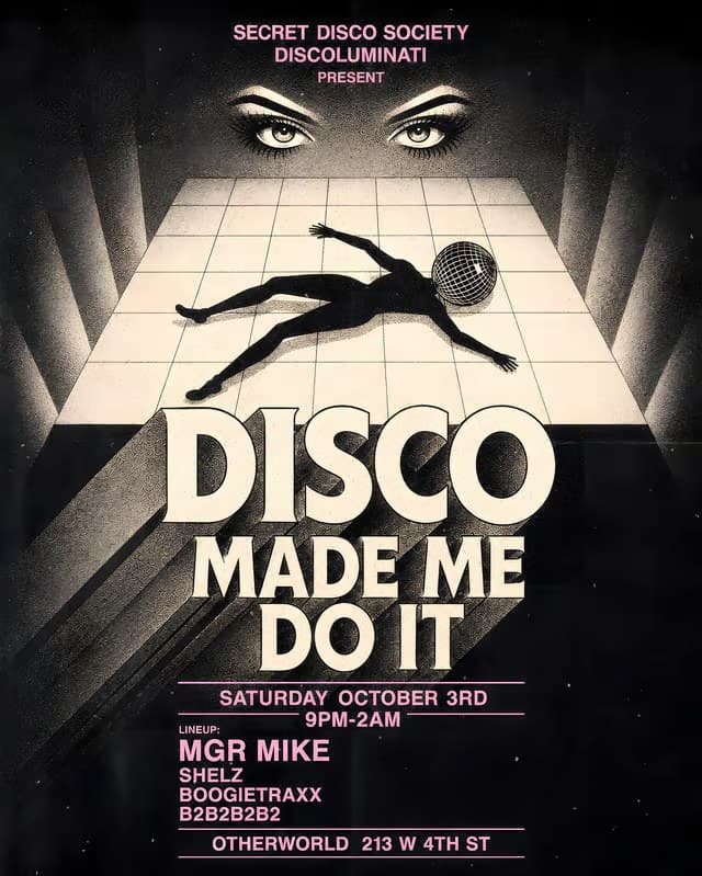 Disco Made Me Do It — Saturday, October 3